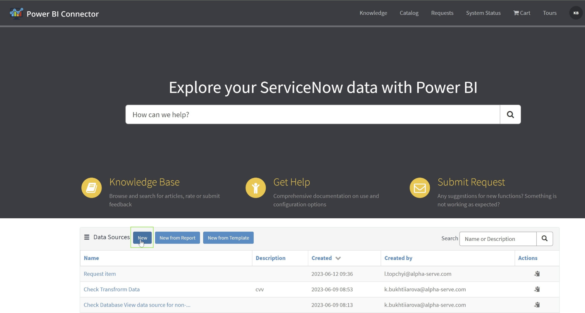 Create a New Data Source in ServiceNow